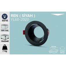 REN DEKORATİF YUVARLAK SİYAH KASA